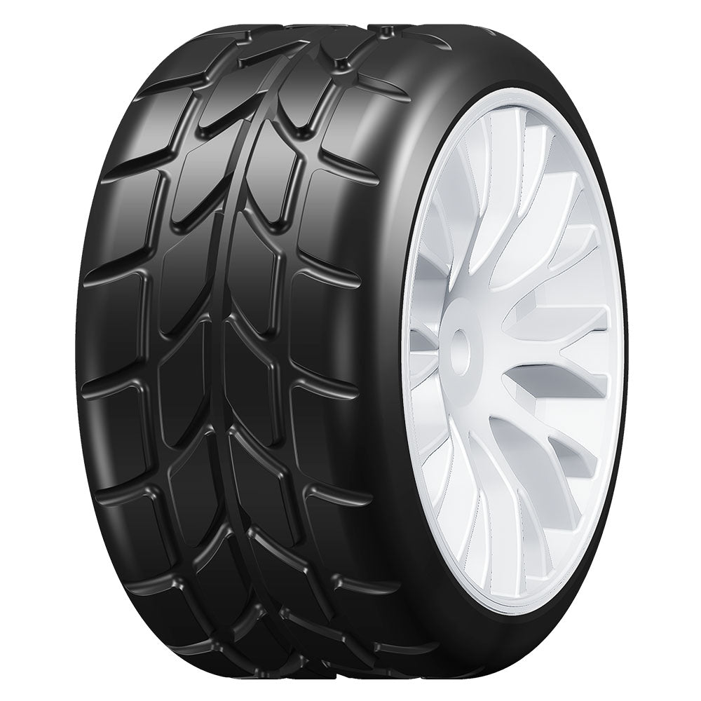 1:5 TC - W22 RAIN - XR1 UltraSoft Rain - Mounted on White Wheel - 1 Pair
