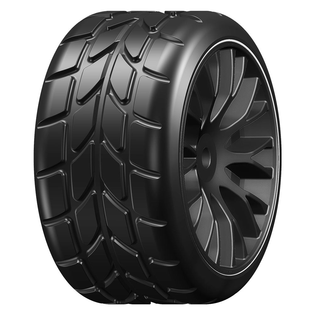 1:5 TC - W22 RAIN - XR1 UltraSoft Rain - Mounted on Black Wheel - 1 Pair