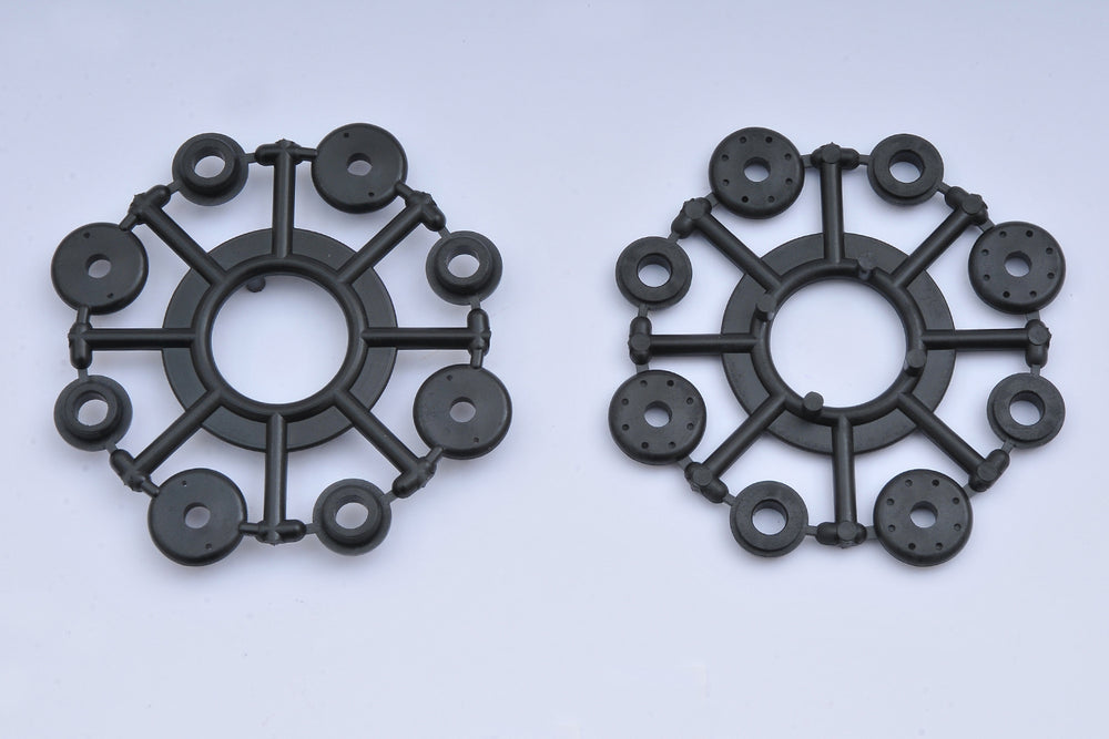 Shock absorber piston + guide, 1mm x 2, 4, 6, 8 holes 8pcs. duox
