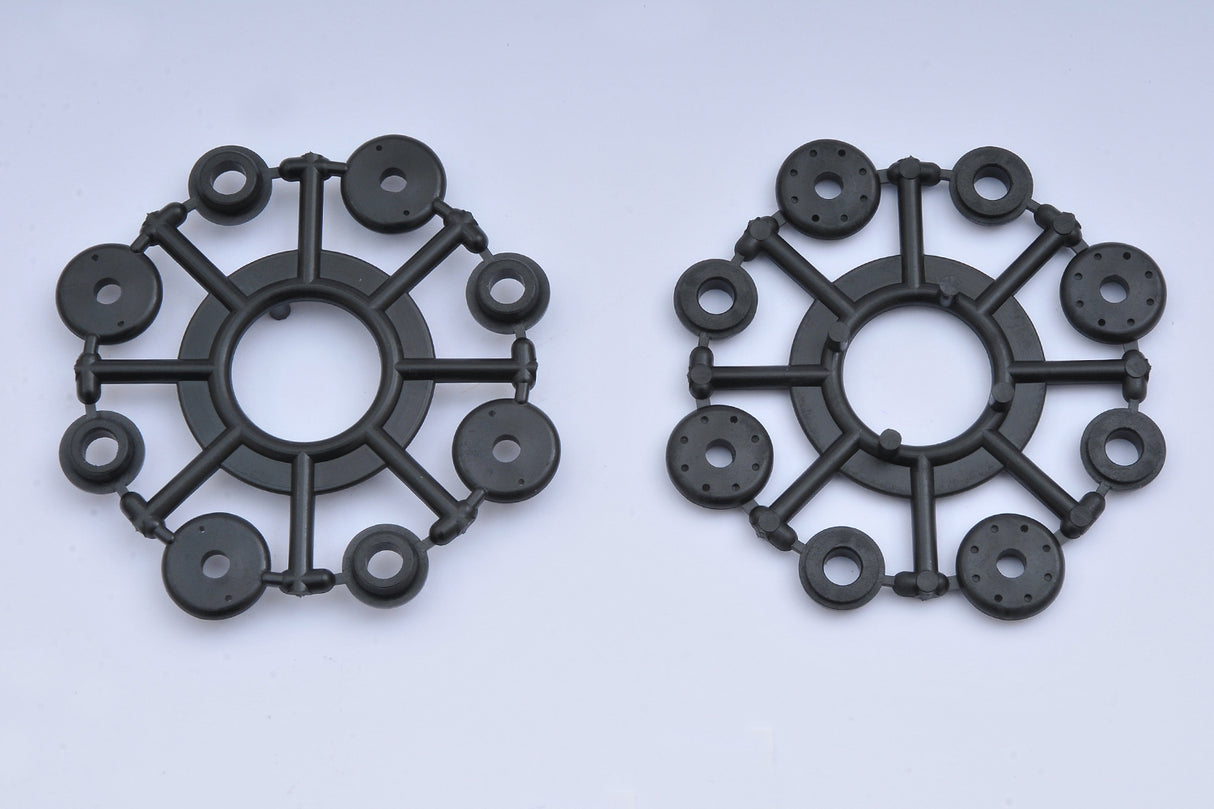 Shock absorber piston + guide, 1mm x 2, 4, 6, 8 holes 8pcs. duox