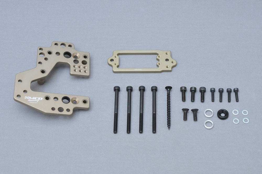 Center differential mount cover aluminum + servo mount 2019