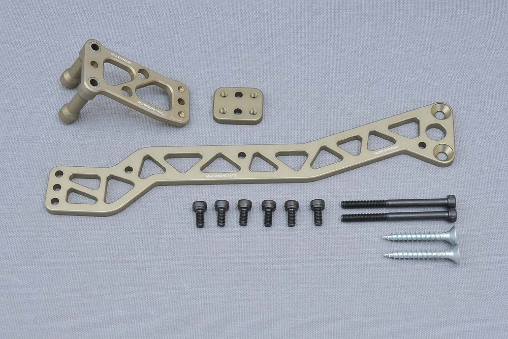 Chassis Verstrebung Vorne-Mitte oben Alu Set (Opt.)