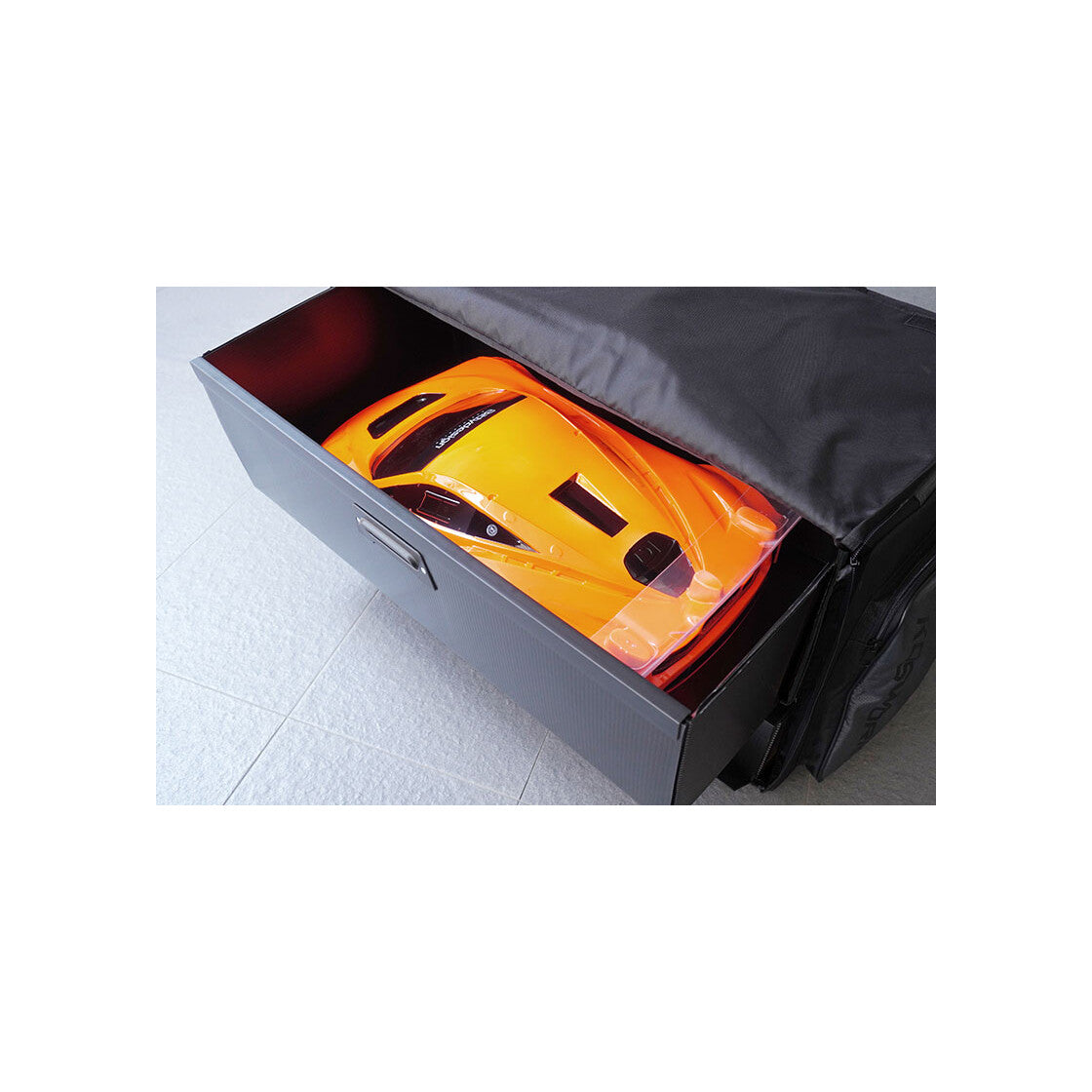 Koswork 1/8 GT Compact 3 Drawer PP Frame Car Bag (1/8 GT, 1 Large & 2 Medium)