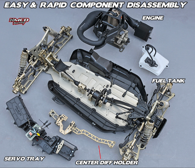RR5 Buggy Max FT-R CF Rolling Chassis