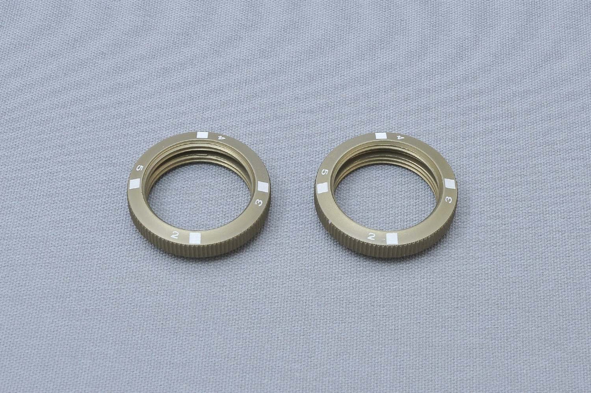 Shock absorber knurled screw spring aluminium