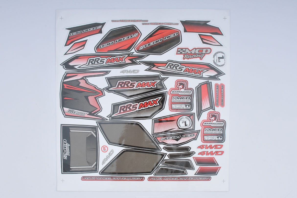 RR5 CF Max Pro body decal set