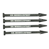 SR-Modellsport 1:8 GT Reifenhalter-Set Schwarz (4er Set)